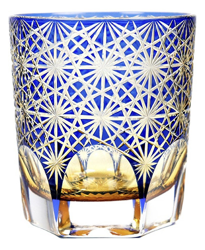 Vasos De Whisky Edo Kiriko De Cristal Tallados A Mano, Color