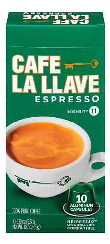 Cafe La Llave 10 Capsulas Compatible Nespresso