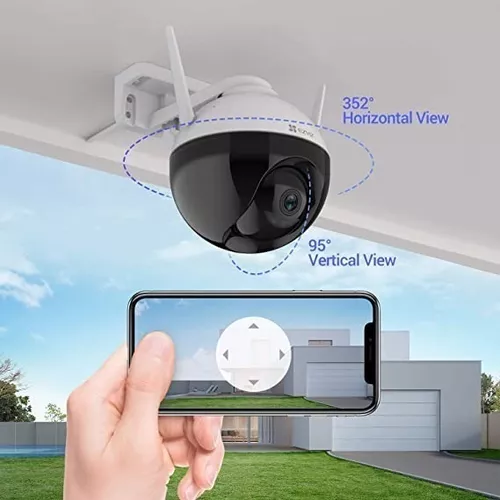 Camara De Seguridad IP Wifi Ezviz HD 1080p C8C Exterior Domo Motorizada  Audio