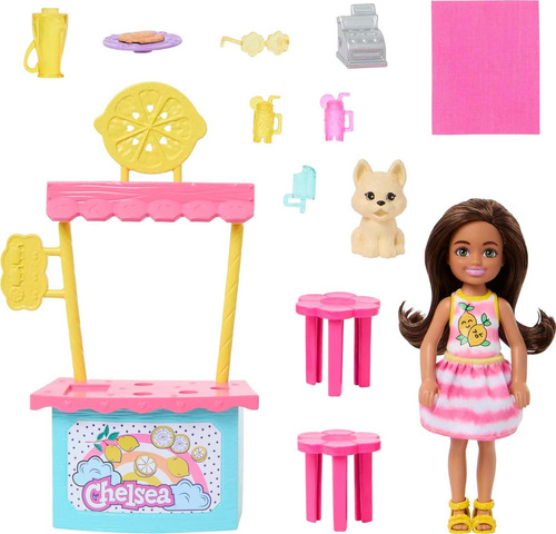 Barbie Chelsea Muñeca Con Accesorios Puesto Limonada Hny60