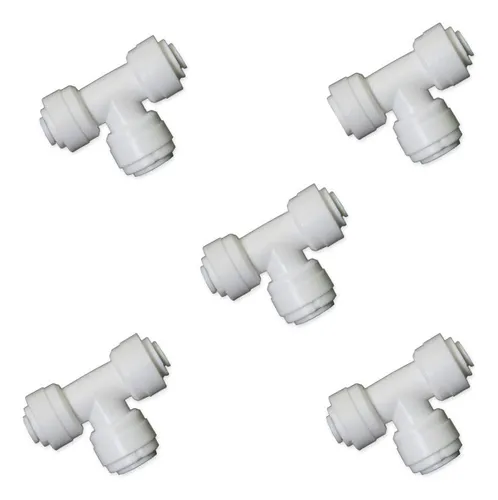Conector T En Lnea Plstico 1/4puLG A 3/8puLG Para Purificaci