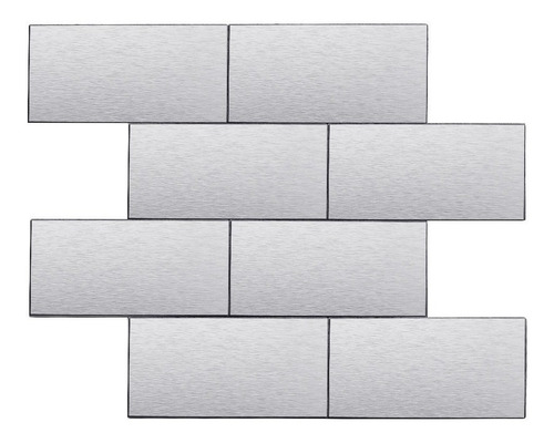 Mosaiko Autoadhesivo Brick Metal 4 Mm