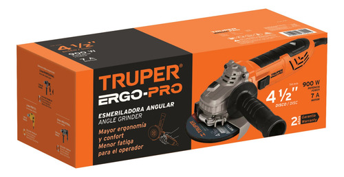 Esmeriladora Angular 4 1/2 ' Esmeril 900 W Uso Rudo Compacto