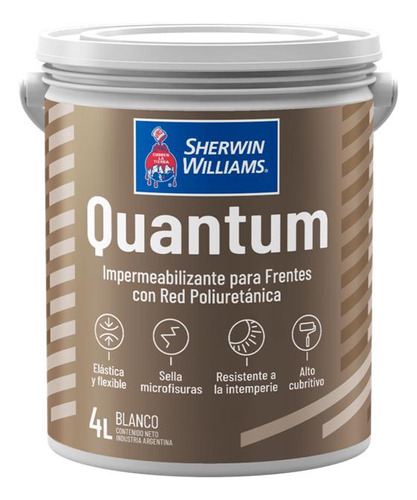 Pinturas Sherwin Williams Frentes Quantum Blanco 4 Lts