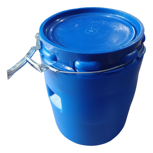 Tacho , Barril , Tambor De 60 Litros Con Tapa Y Suncho Azul