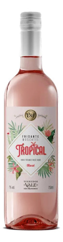 Vinho Tropical Frisante Rosé Suave 750ml Vinhedos Do Vale Sf