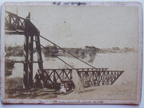 3 Fotos Albúminas Del Puente San José - Santa Lucía Año 1900