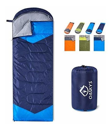 Oaskys Camping Sleeping Bag - 3 Season Warm &amp; (29.5in X