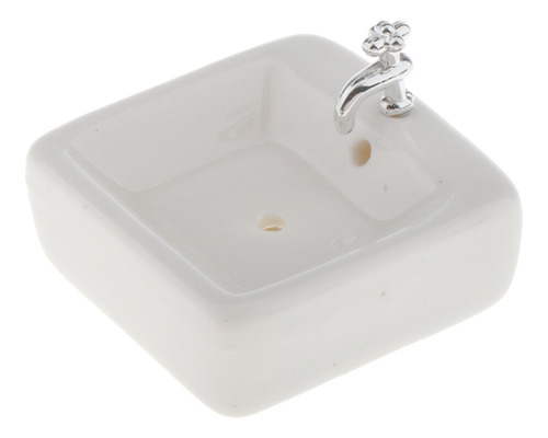 Modelo De Lavabo De Baño De Lavabo Cuadrado De Cerámica En