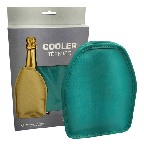 Cooler Térmico Bolsa Térmica Verde Com Gel Vinho Espumante
