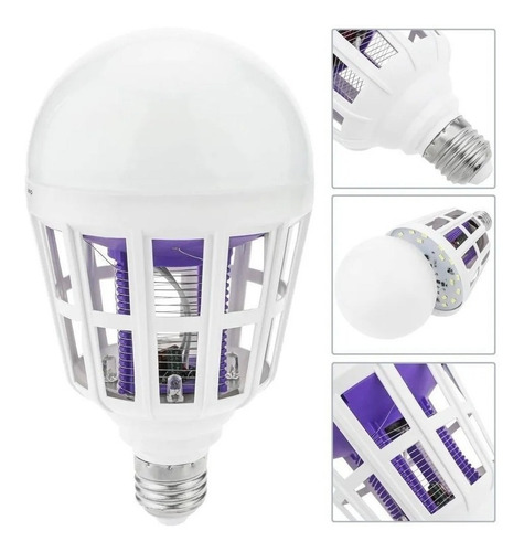 Foco Mata Mosquitos E Insecto Led 9w Lámpara 10 Pza