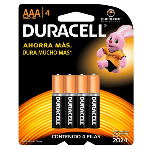 10  Paquetes Pila Duracell Alcalina Aaa Con 4  Pilas C/u