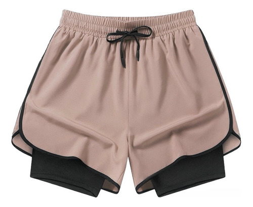 Short Deportivo Licra Bolsillo Gimnasio Hombre Deporte