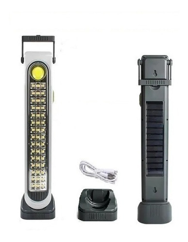 Pack X 2 Lámpara 45 Led Solar Luz Emergencia Carga Usb O Sol