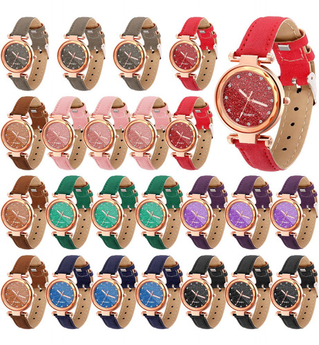 Set 24 Relojes De Cuarzo A Granel Para Mujer Con Diamantes Y