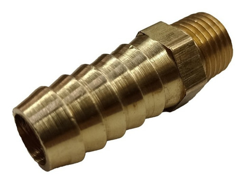 Imagen 2 de 7 de Teton Macho 1/2 Bsp C/espiga Para Manguera 13mm De Bronce