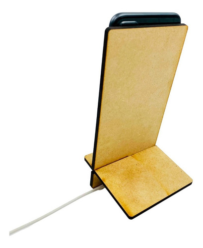 Imagen 7 de 10 de 10 Dock Bases De Madera Mdf Celular iPhone Corte Laser