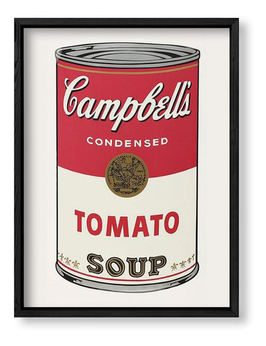 Cuadros Popart 30x40 Box Negro Campbells Tomato Soup