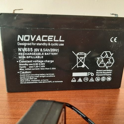 Imagen 3 de 4 de Cargador Con Bat. Prinsel 6 Volts Mini Quat Tracker