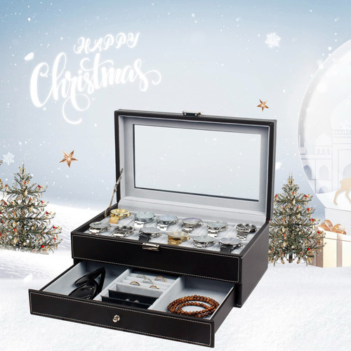 Caja De Almacenamiento De Relojes, Joyero Con 12