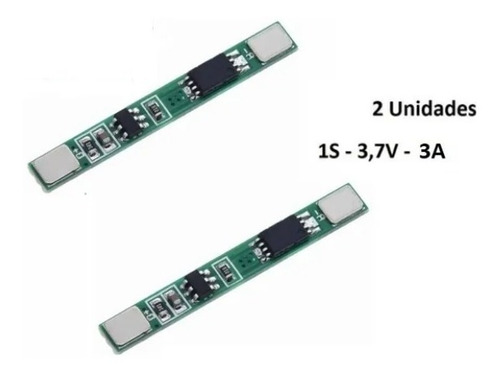 Imagem 2 de 9 de Placa Proteção Bateria Lítio 18650 1s 3,7v 3a Bms - 2 Un.