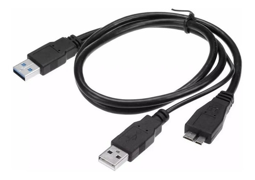 Cable Usb 3.0 Dual A Macho A Micro B Macho Con Extra Power