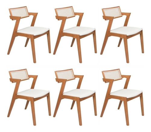 Conjunto Com 6 Cadeiras 81,5x53x57cm Verona