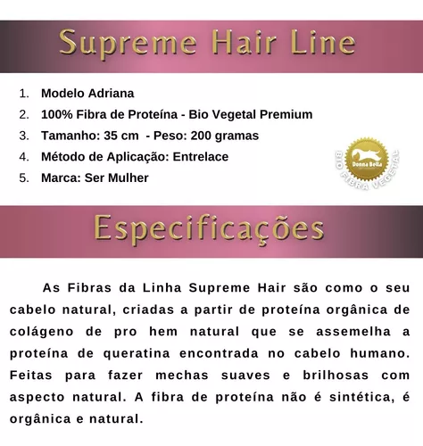 Cabelo Orgânico Bio Vegetal Modelo Adriana Ser Mulher 35 Cm