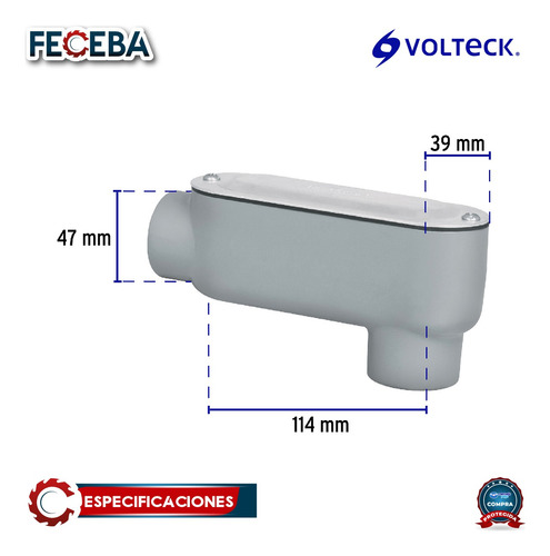 Condulet 1 Conexión Tipo Lb, Volteck 46972