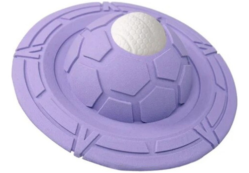 Platillo Mordedor Morado Para Perros Con Pelota Interior