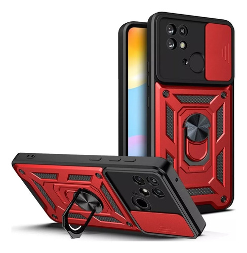 Funda Antigolpe Armor Con Anillo Para Xiaomi Redmi 10c 4g