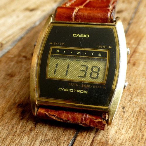 Casio Casiotron Raro Enchape Oro Antiguo Reloj Rar 111019swt