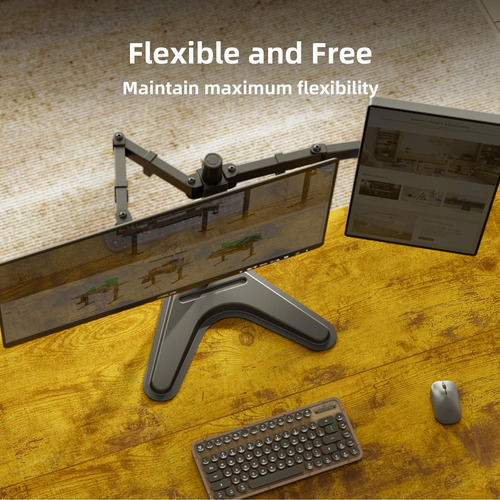 Claiks Dual Monitor Monitor, Brazo De Monitor Ajustable Ergo
