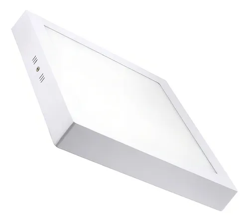 Foco Panel Led Plafon Sobrepuesto Cuadrado 18w Luz Fria 21cm Color Blanco Blanco