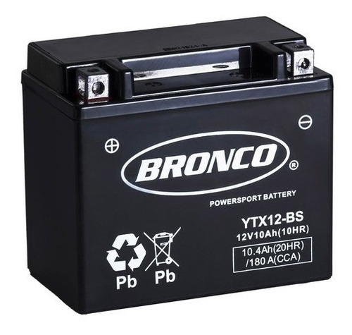 Imagen 1 de 5 de Bateria Bronco Ytx12-bs