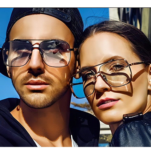 Coasion Tony Stark Gafas De Sol Traje Gafas Retro Cuadrado A