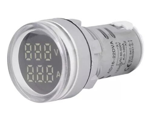 Luz Piloto Voltaje Y Amperaje Ac 50-500v / 0-100a Blanco