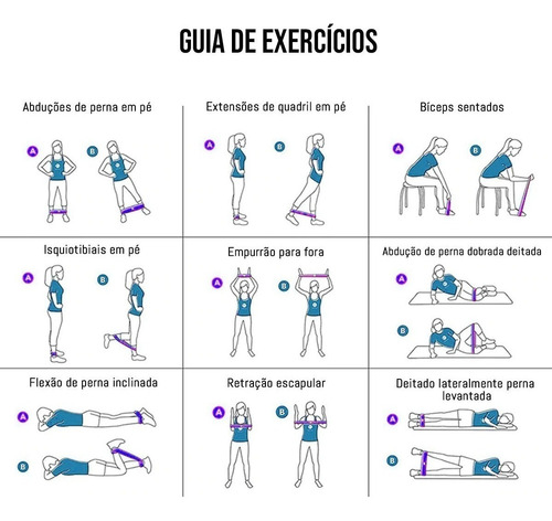 Kit 5 Mini Band Elástico Exercício Academia Treino Em Casa Cor Colorido