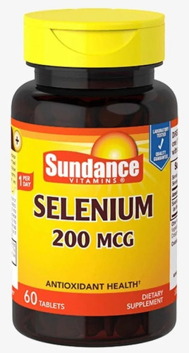 Selenio Sundance  Origen Usa. 60 Tabletas 200 Mcg.