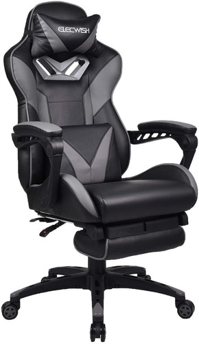 Silla Gamer Reclinable Apoyapies Yourliteamz Gris