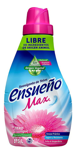 Suavizante Ensueño MAX Frescura primaveral en botella 1.5 L