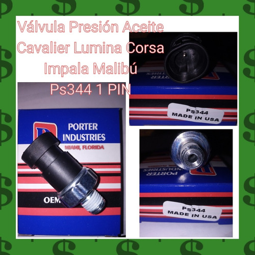 Válvula Presión Aceite  Cavalier Lumina Corsa Impala Malibú 