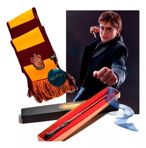 Combo Varita Mágica Harry Potter + Bufanda Gryffindor