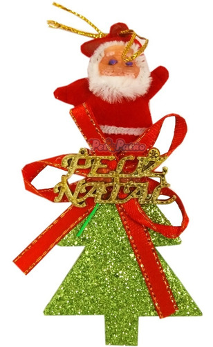 Enfeite De Natal Papai Noel Na Árvore 10cm X 6cm - 1 Pç | Parcelamento sem  juros
