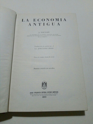 J. Toutain, La Economía Antigua, Uteha 1959