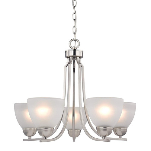 Elk Lighting 1405ch 20 Kingston 5 Light Chandelier Brushed Elk Lighting 1405ch 20 Kingston 5 Light