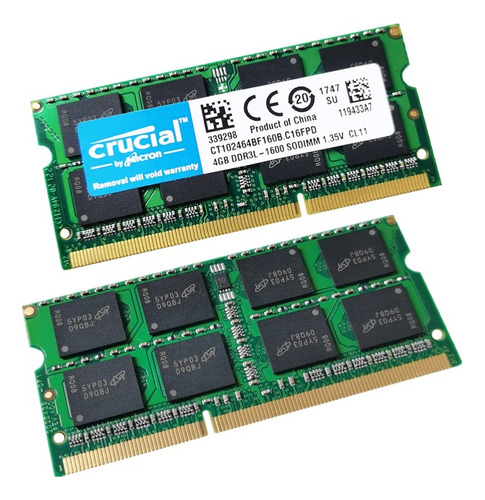 Memoria Ram Crucial 8 Gb Ddr3l Para Laptop (Reacondicionado)