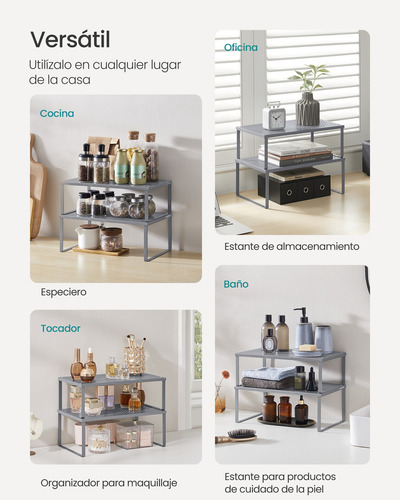 Organizador De Cocina Songmics 40x15.3 Cm, 16 Kgmkcs401g01 Color Gris oscuro