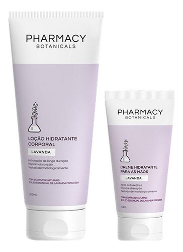 Kit Pharmacy Lavanda Creme Para Mãos 50g E Loção Corp 200ml