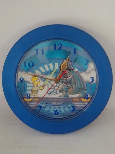 Reloj De Pared Los Simpson Parodia Star Wars 2005 25cm